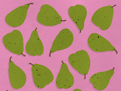 Pear Design artwork digitalart draw everyday fruit fruit art fruit pattern illustration pattern pear art pear art print pear illustration pear pattern pears procreate society6