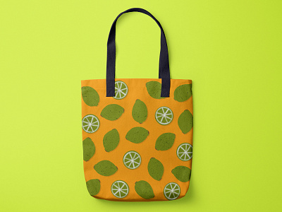 Lime Pattern Design artwork digital art draw everyday fruit design fruit illustration illustration lime art lime bag lime pattern limes procreate society6 society6design totebag