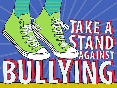 Take A Stand against bulling artwork design digital art draw everyday graphicdesign illustration illustration project lettering procreate social art take a stand women in illustration
