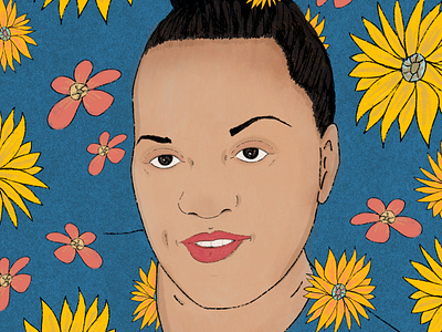 Portrait of Alissa Bertrand for my "INSPIRED BY..." series artwork digital art draw everyday illustration illustration project inspired inspired by these women personalproject portrait portrait art portrait illustration portrait project portraits procreate women women in illustration women portraits women who inspire