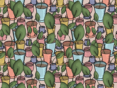 Plant Pattern design digital art illustraion illustration illustration project illustrator leaves pattern design plant art plant lady plant pattern plants procreate society6 surfacedesign