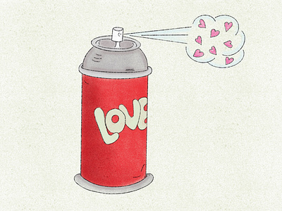 Spread Love artwork design digital art hearts illustration love lover procreate society6 spraycan spraypaint spread love women in illustration