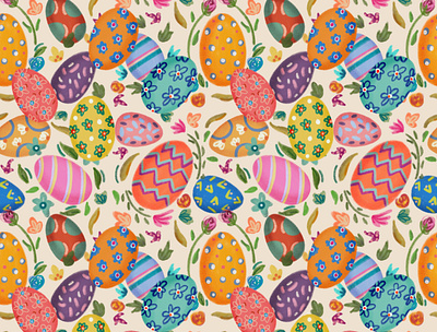Egg Pattern colorful colorful illustration digital art easter easter eggs egg pattern pattern design spring