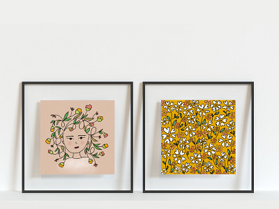 Mix & Match Prints artprints artwork digital art drawings flowers illustration pattern print procreate