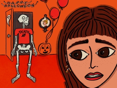 DEATH - Halloween Illustration artwork death digital art halloween illustration october procreate skeleton spooky