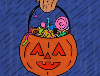 Trick or Treat - Halloween Illustration