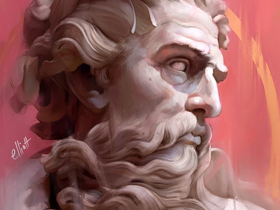 Neptune Procreate Painting design digital painting drawing god greek greek mythology illustration ipad pro painting procreate