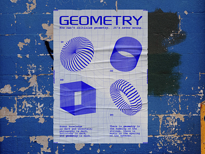 Geometry poster 3d adobe illustrator branding geometry graphic design illustration vector