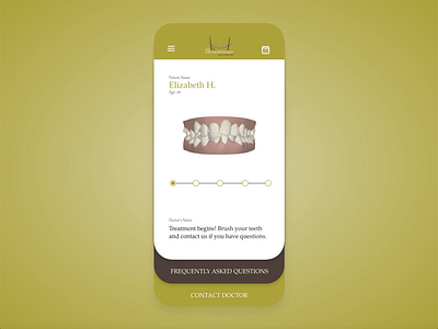 Orthodontist Patient Progress App app design ui