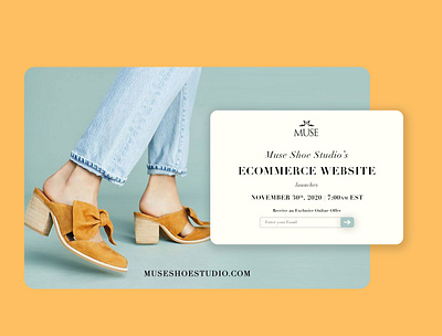 Shoe Boutique eCommerce Launch Announcement dailyui design ui