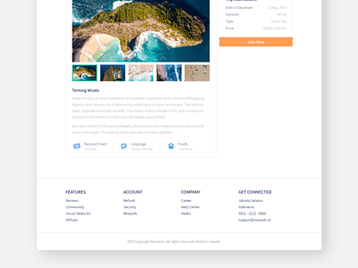 UI Design Website Travel design minimalist details landing page design landingpage nomads uidesign