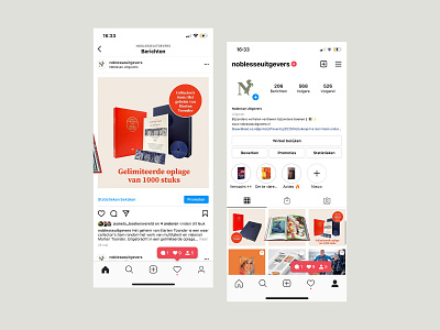 Noblesse Uitgevers Instagram Design branding design instagram online marketing publisher social media