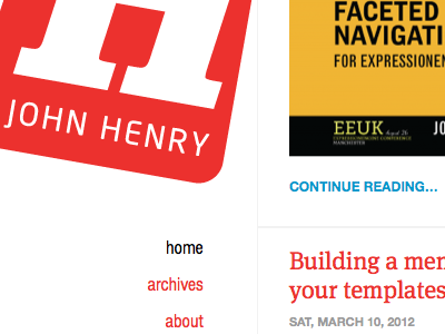 John Henry's Blog design blog grid minimal