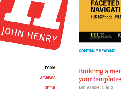 John Henry's Blog design