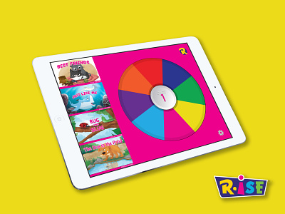 "RISE Reader 2": Adventures in UI & UX Designing for kids app clean design education education app flat graphic design illustration illustrator kids minimal ui ux vector