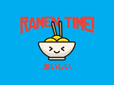 RAMEN TIME! adobe branding clean design flat graphic design illustrator japanese food