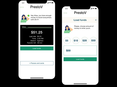 Virtual Presto Card app