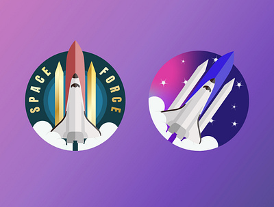 Space force rockets graphicdesign illustration illustrator rocket space ui vector