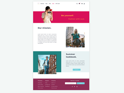 Be yourself clothes design ecommerce fashion graphicdesign mobile photoshop simple ui ux web website