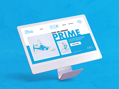 Air Jordan 1 Prime (mockup) branding design ecommerce logo mockup nike ui ux webdesign website