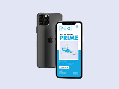 Air Jordan 1 Prime (mockup) branding ecommerce logo mobile mobilewebsite mockup phone ui ux webdesign website