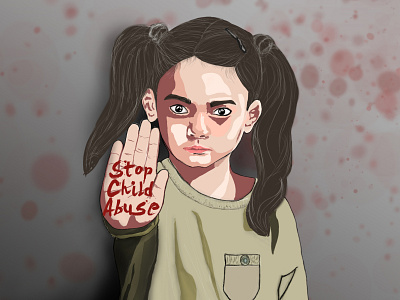 Stop child abuse art artwork child abuse digital painting digitalart photoshop wacom tablet