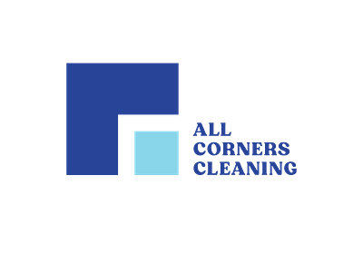 All Corners Cleaning Logo blue branding business graphic design identity illustrator logo modern shot simple small business trustworthy vector