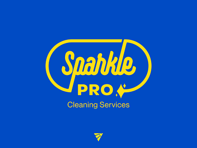 Sparkle Pro Logo blue branding bright business clean cleaning cleanliness design friendly graphic design illustration illustrator logo modern peace shot small smallbusiness vector yellow