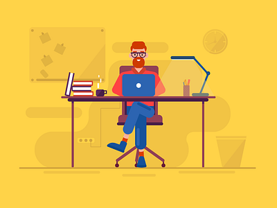 Work flat illustration vector