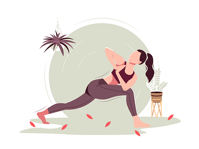Yoga design icon illustration illustrator minimal vector