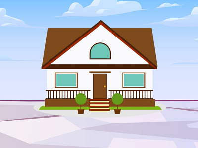Smooth House Build - 2d animation 2d animation 2d animation. design graphic motion graphics artist illustration motion grapher motion graphics designer vector