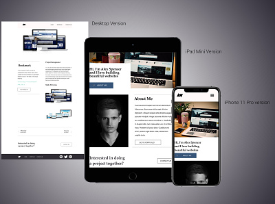 Personal Portfolio - Responsive app design design app figma iphone ui uidesign uiux user interface web