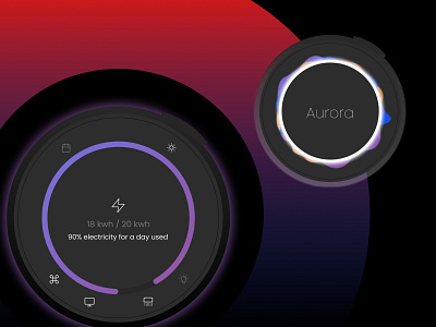 Aurora - digital energy meter app design digital product design product residential use ui