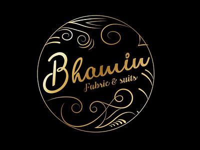 Bhamin Fabric and Suits Logo Design icon logo typography vector