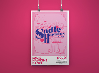 Sadie Hawkins Dance branding design illustration