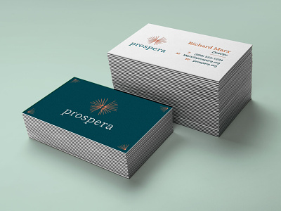 Prospera Business Card Mockup branding design logo