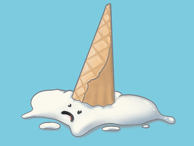 Sad Day cartoon illustration designer fun ice cream illustration illustrator procreate procreate art vector