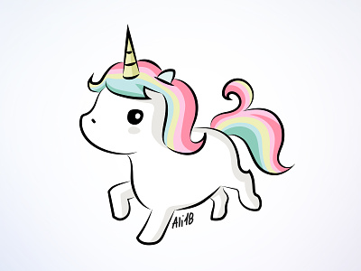 Unicorn illustrator rainbow unicorn vector