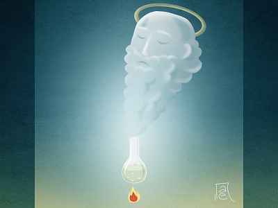 Science can prove the existence of God concept conceptualart conceptualillustration digitalart digitalillustration digitalpaint god illustration photoshop potion science