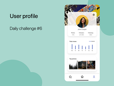 User profile app branding daily challenge design graphic design illustration product design typography ui ui user profile user profile ux vector