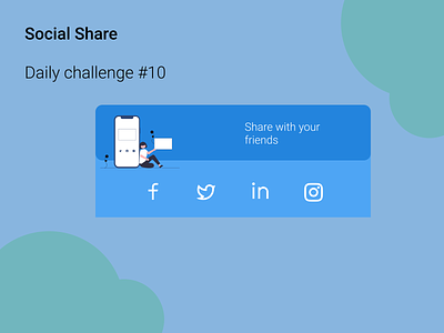 Social Share UI design 3d animation daily challenge design figma graphic design logo motion graphics social share social share design social share ui design ui
