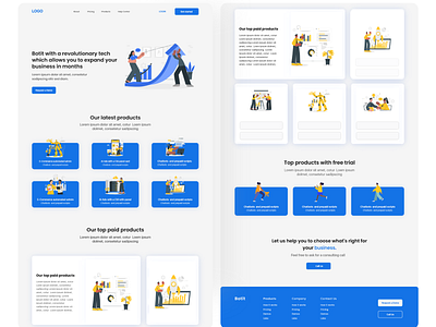 Saas product Landing page