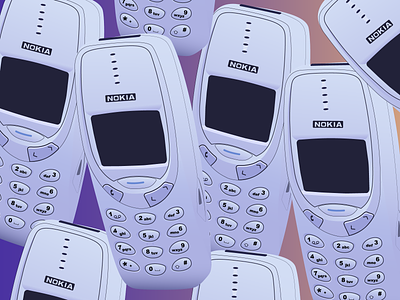 Vintage Nokia celphone design dibujo digital digital art digital drawing gradients illustration illustration art illustrator intuos nokia retro vector art vintage wacom