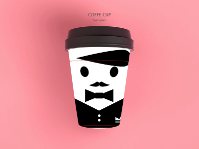 Cafe cup_take away boy brand brand design bussines character cup design designer graphic illustration vector