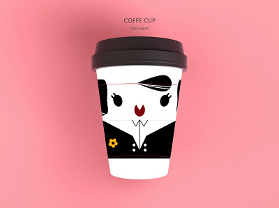 Cafe cup art brand cup design illustration illustrator vector vectorart