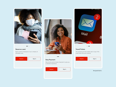 Onboarding Screens mobileui onboarding screens transportation uidesign