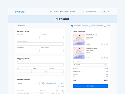 Checkout Page checkout page ecommerce uidesign