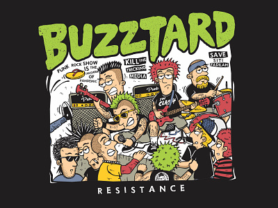 buzztard ( Punk rock show ) cartoon character cartoon illustration drawing illustraion illustration logo illustration mascot mascot character mascot design vector