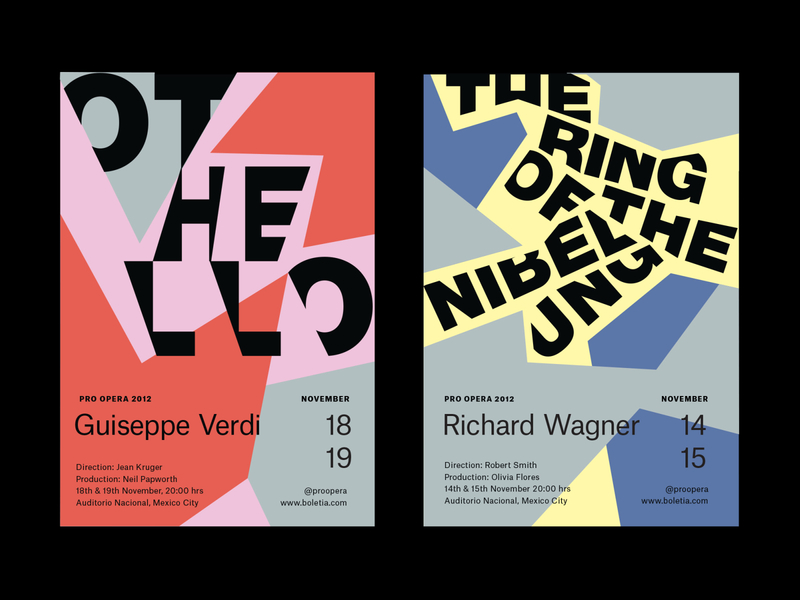 Posters for Opera experimental poster poster art poster design typography typography art typography design