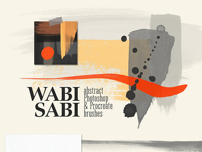 Wabi-Sabi Photoshop Procreate Stamps abstract architectural architecture brush brushes design download modern photoshop poster procreate sabi stamps trend wabi watercolor